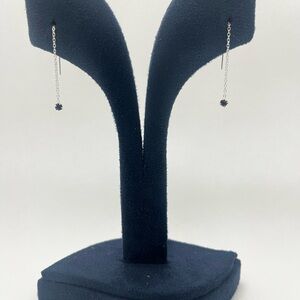 Elegant Black stone Drop Earrings in 925 sterling silver